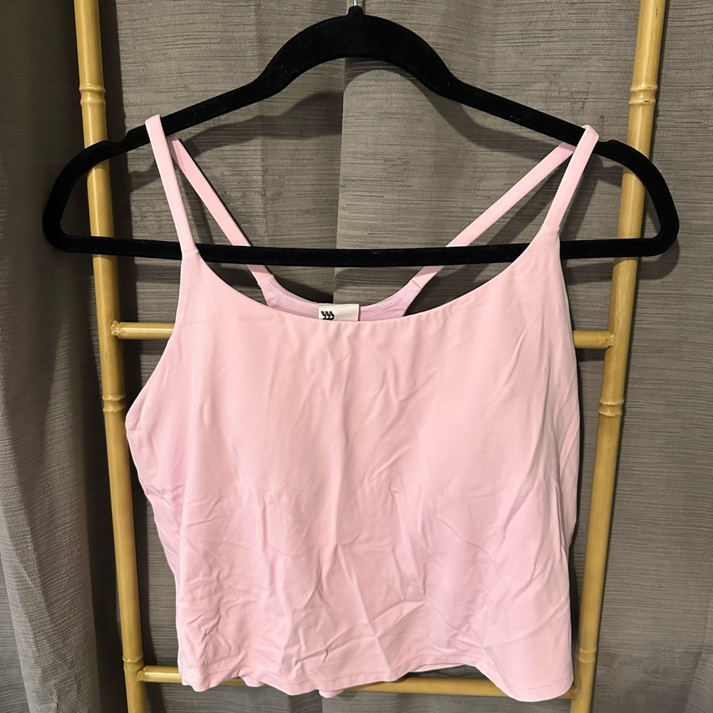 Pink Racer Back Crop Top